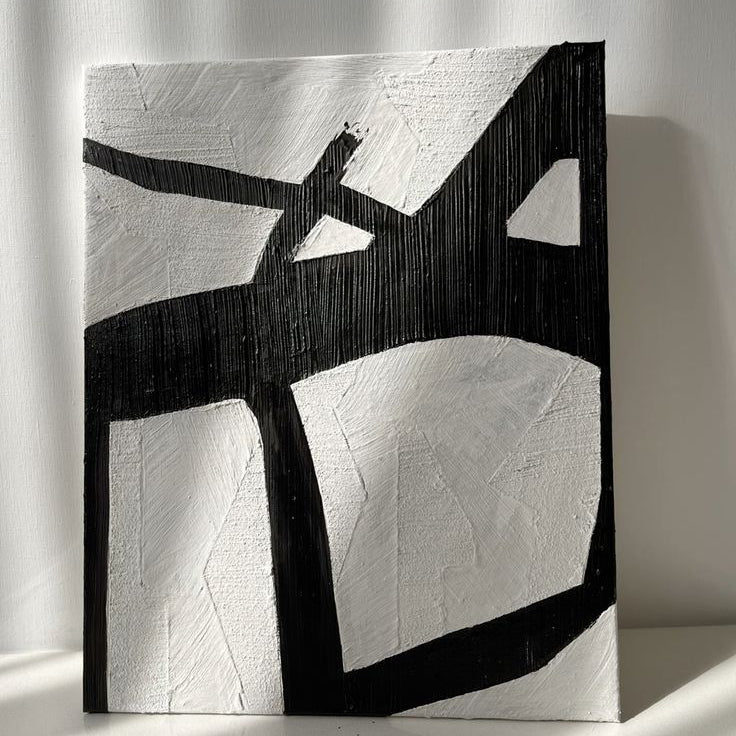 Black & White Abstract Canvas Wall Art